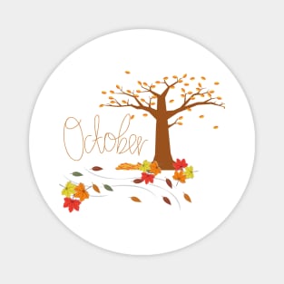 october the best autumn season Magnet